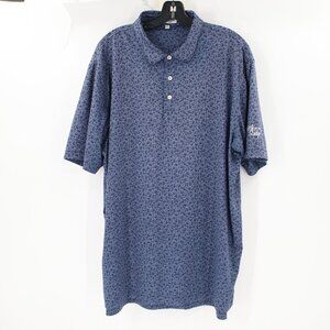 Peter Millar summer comfort Polo Shirt Men XL Golf Performance printed car theme